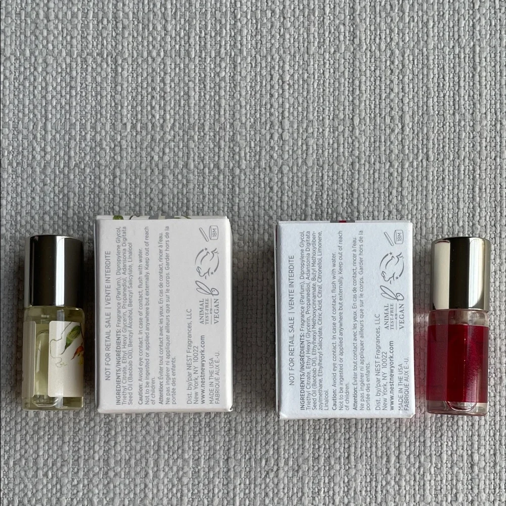 NEST Madagascar Vanilla & Santa Barbara Strawberry MINI fragrance Oil